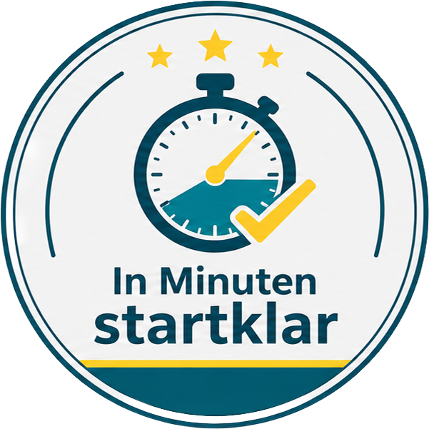In Minuten startklar