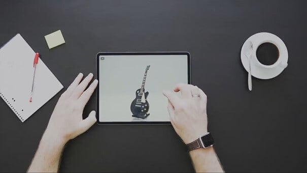 3D Produktvisualisierung rooom 3D Modell einer Gitarre