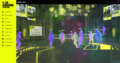 Virtual Festival Space Fairground with Avatars
