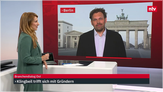 Hans Elstner on German startup policy in a live ntv interviewThe problem isn’t the start – it’s the follow-up