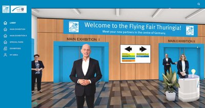 Entrance area of the virtual fair Flying Fair Thuringia