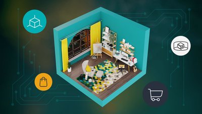 Darstellung eines Digital Sales Rooms in 3D