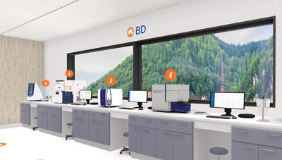 View into the virtual showroom of Becton Dickinson
