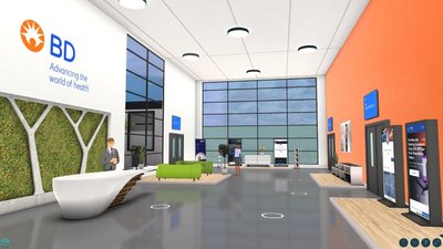 Hall Showroom Bioscience with avatars